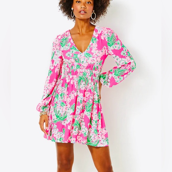 🆕 LILLY PULITZER CALLA LONG SLEEVE DRESS - Picture 4 of 6